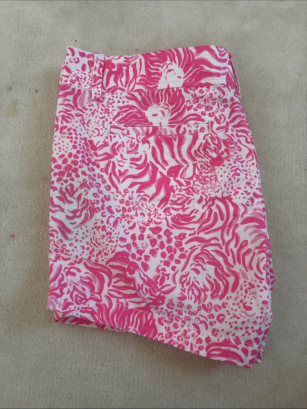 Lilly Pulitzer Pink and White Printed Women's Shorts